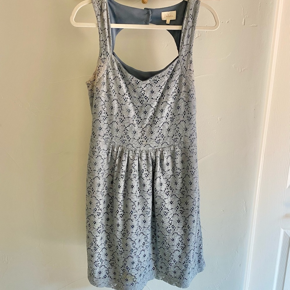 Blue lace dress